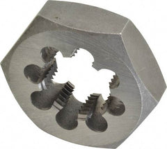 Interstate - 1-5/8 - 8 UNS Thread, 3-1/8" Hex, Right Hand Thread, Hex Rethreading Die - Carbon Steel, 1" Thick - Exact Tool & Supply