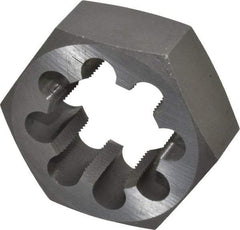 Interstate - 1-7/8 - 12 UNS Thread, 3-1/8" Hex, Right Hand Thread, Hex Rethreading Die - Carbon Steel, 1-1/4" Thick - Exact Tool & Supply