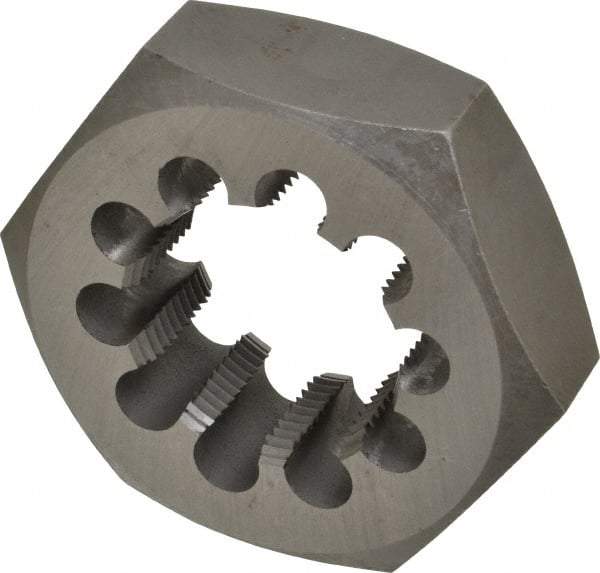 Interstate - 2-1/2 - 8 UNS Thread, 4-1/2" Hex, Right Hand Thread, Hex Rethreading Die - Carbon Steel, 1-1/2" Thick - Exact Tool & Supply
