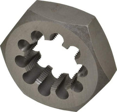 Interstate - 2-1/2 - 8 UNS Thread, 4-1/2" Hex, Right Hand Thread, Hex Rethreading Die - Carbon Steel, 1-1/2" Thick - Exact Tool & Supply