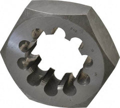 Interstate - 2-1/2 - 12 UNS Thread, 4-1/2" Hex, Right Hand Thread, Hex Rethreading Die - Carbon Steel, 1-1/2" Thick - Exact Tool & Supply