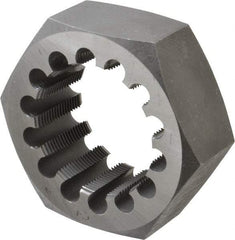Interstate - 4-8 UNS Thread, 7" Hex, Right Hand Thread, Hex Rethreading Die - Carbon Steel - Exact Tool & Supply