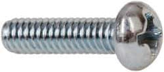 Value Collection - #5-40 UNC, 1/2" Length Under Head Phillips Drive Machine Screw - Round Head, Grade J82 Steel, Zinc-Plated Finish, Without Washer - Exact Tool & Supply
