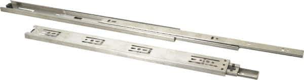 Sugatsune - 15-3/4" Slide Length, 16" Travel Length, Stainless Steel Ball Bearing Slide - 79 Lb Capacity at Full Extension - Exact Tool & Supply