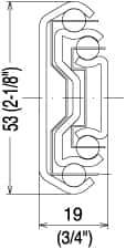 Sugatsune - 25-5/8" Slide Length, 26-13/16" Travel Length, Stainless Steel Ball Bearing Slide - 166 Lb Capacity at Full Extension - Exact Tool & Supply