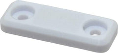 Sugatsune - 1-25/32" Long x 43/64" Wide x 7/32" High, Polyacetal, Neodymium & 316 Stainless Plastic Cased Magnet Catch - White Finish, 9.9 Magnetic Force, 15/16" Long Strike, 19/32" Wide Strike - Exact Tool & Supply