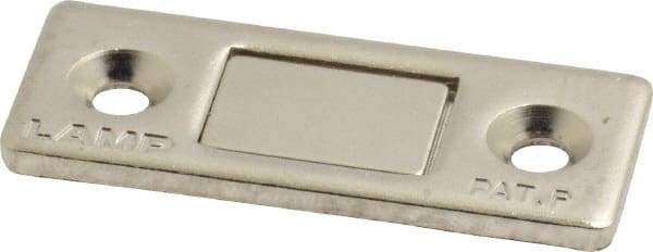 Sugatsune - 1-39/64" Long x 1-5/8" Wide x 2.6" High, Steel & Neodymium Neodymium Thin Magnet Catch - Nickel Coated, 8.8 Magnetic Force - Exact Tool & Supply