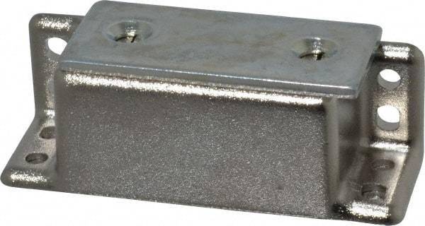 Sugatsune - 2-13/32" Long x 3/4" Wide x 3/4" High, Zinc Alloy Heavy Duty Magnetic Catch - Nickel Coated, 24.2 Magnetic Force, 1-11/16" Long Strike, 3/4" Wide Strike - Exact Tool & Supply