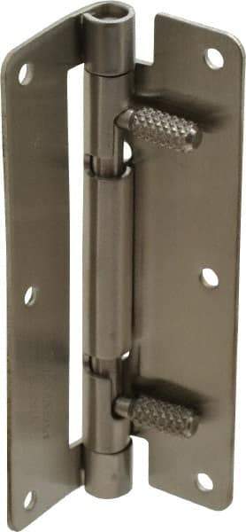 Sugatsune - 3-15/16" Long x 1-31/32" Wide x 1/16" Thick, Quick Release Hinge - Stainless Steel, Polished Finish - Exact Tool & Supply