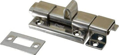 Sugatsune - 2-9/16" Long, 1-47/64" Wide Stainless Steel Slide Bolt - Polished - Exact Tool & Supply