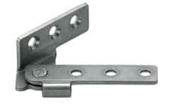 Sugatsune - 2-9/16" Long x 53/64" Wide x 1/8" Thick, Overlay Pivot Hinge - Stainless Steel, Polished Finish - Exact Tool & Supply