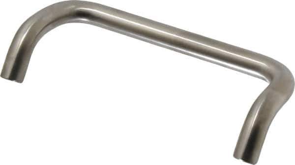 Sugatsune - 15/32" Handle Diam, Satin Finish Stainless Steel Drawer Pull - 1-31/32" Projection, 5-3/64" Center to Center, 5-1/2" Wide - Exact Tool & Supply
