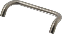 Sugatsune - 15/32" Handle Diam, Satin Finish Stainless Steel Drawer Pull - 1-31/32" Projection, 5-3/64" Center to Center, 5-1/2" Wide - Exact Tool & Supply