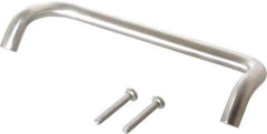 Sugatsune - 15/32" Handle Diam, Satin Finish Stainless Steel Drawer Pull - 1-31/32" Projection, 6-19/64" Center to Center, 6-25/32" Wide - Exact Tool & Supply