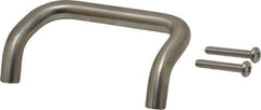 Sugatsune - 15/32" Handle Diam, Satin Finish Stainless Steel Drawer Pull - 1-31/32" Projection, 3-25/32" Center to Center, 4-1/4" Wide - Exact Tool & Supply