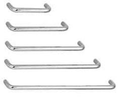 Sugatsune - 25/64" Handle Diam, Satin Finish Stainless Steel Drawer Pull - 1-3/8" Projection, 12" Center to Center, 316 Grade, 12-3/8" Wide - Exact Tool & Supply