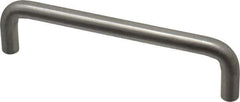 Sugatsune - 25/64" Handle Diam, Satin Finish Stainless Steel Drawer Pull - 1-3/8" Projection, 5" Center to Center, 316 Grade, 5-3/8" Wide - Exact Tool & Supply