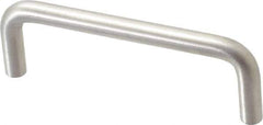 Sugatsune - 5/16" Handle Diam, Satin Finish Stainless Steel Drawer Pull - 1-11/32" Projection, 3-1/2" Center to Center, 316 Grade, 3-13/16" Wide - Exact Tool & Supply