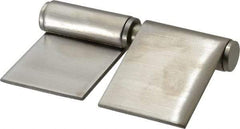 Sugatsune - 4" Long x 2-5/32" Wide x 15/32" Thick, Flag Hinge - Stainless Steel, Satin Finish - Exact Tool & Supply