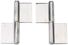 Sugatsune - 6" Long x 2-5/32" Wide x 15/32" Thick, Flag Hinge - Stainless Steel, Satin Finish - Exact Tool & Supply