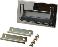 Sugatsune - 5.5" Overall Width x 3.1563" Overall Height, 0.6875" Recess Depth, Recessed Pull - 2.9531" Recess Height, 5.3281" Recess Width, 4.9219" Center to Center, M5 Thread - Exact Tool & Supply