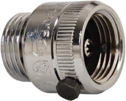 Watts - 125 Max psi, Chrome Plated Brass, Hose Connection Vacuum Breaker - EPDM Seal, Stainless Steel Spring, FIP X Hose End Connections - Exact Tool & Supply