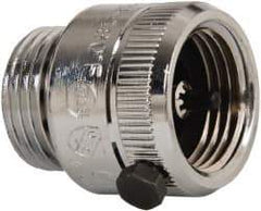 Watts - 125 Max psi, Chrome Plated Brass, Hose Connection Vacuum Breaker - EPDM Seal, Stainless Steel Spring, FIP X Hose End Connections - Exact Tool & Supply