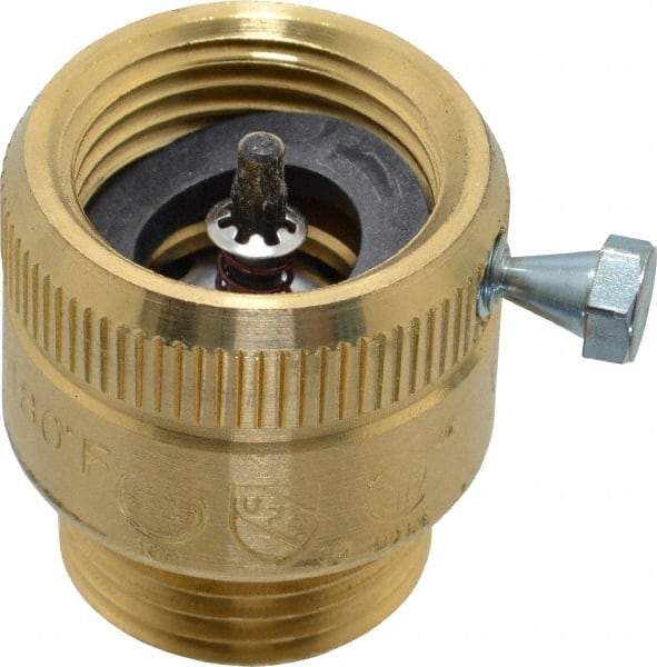 Watts - 125 Max psi, Brass, Hose Connection Vacuum Breaker - EPDM Seal, Stainless Steel Spring, FIP X Hose End Connections - Exact Tool & Supply