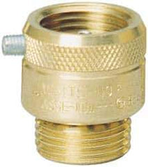 Watts - 3/4" Pipe, Chrome Plated Brass, Hose Connection Vacuum Breaker - Brass Seal, Stainless Steel Spring, FNPT x MNPT End Connections - Exact Tool & Supply