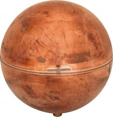Watts - 6" Diam, External Thread Connection, Metal Float - 1/4-20 Thread, Copper - Exact Tool & Supply