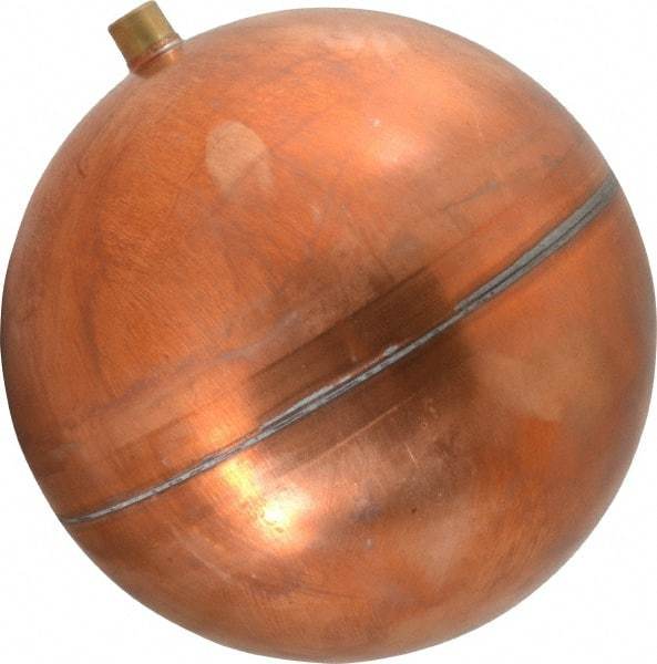Watts - 8" Diam, External Thread Connection, Metal Float - 3/8-16 Thread, Copper - Exact Tool & Supply