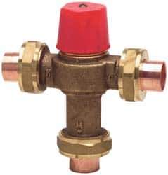 Watts - Union Thread End Connections, 3/4" Pipe, Temperature Control Valve - 150 Max Working psi - Exact Tool & Supply