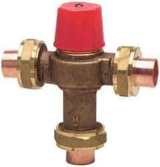 Watts - Union Thread End Connections, 1/2" Pipe, Temperature Control Valve - 150 Max Working psi - Exact Tool & Supply
