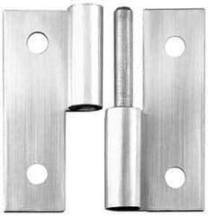 Made in USA - 2" Long x 1.68" Wide x 0.08" Thick, Slip Joint Hinge - Stainless Steel - Exact Tool & Supply