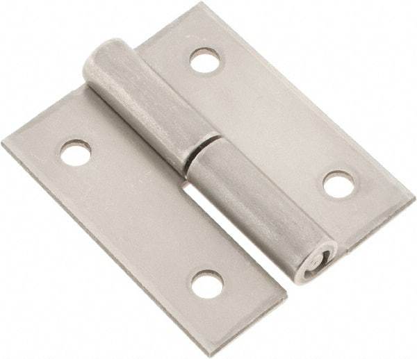 Made in USA - 2" Long x 1.68" Wide x 0.08" Thick, Slip Joint Hinge - Stainless Steel - Exact Tool & Supply