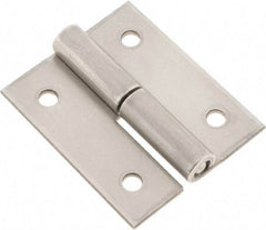 Made in USA - 2" Long x 1.68" Wide x 0.08" Thick, Slip Joint Hinge - Stainless Steel - Exact Tool & Supply