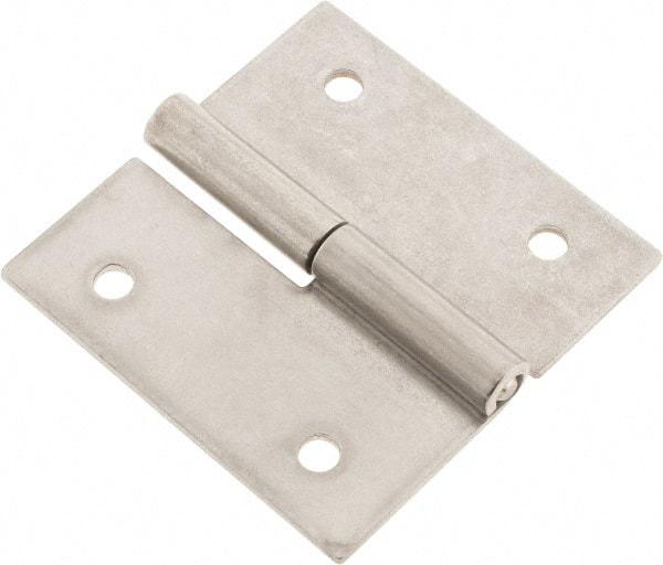 Made in USA - 2-1/2" Long x 2-1/2" Wide x 0.075" Thick, Slip Joint Hinge - Stainless Steel - Exact Tool & Supply
