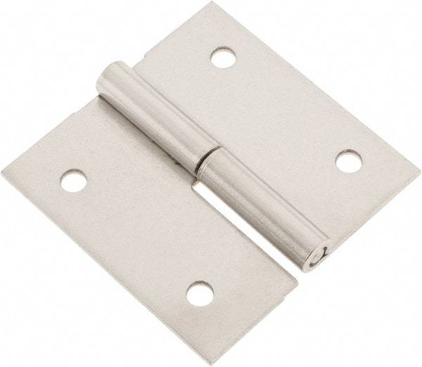 Made in USA - 2-1/2" Long x 2-1/2" Wide x 0.075" Thick, Slip Joint Hinge - Stainless Steel - Exact Tool & Supply