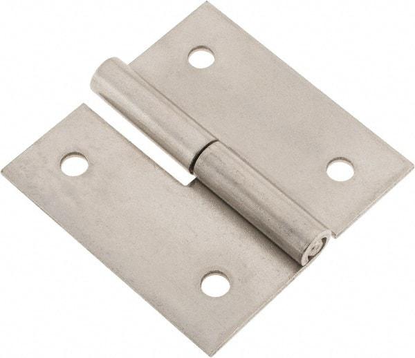 Made in USA - 3" Long x 3" Wide x 0.093" Thick, Slip Joint Hinge - Stainless Steel - Exact Tool & Supply