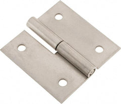 Made in USA - 3" Long x 3" Wide x 0.093" Thick, Slip Joint Hinge - Stainless Steel - Exact Tool & Supply