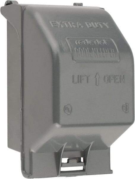 Thomas & Betts - Electrical Outlet Box Aluminum Receptacle Cover - Includes Gasket & Screw - Exact Tool & Supply