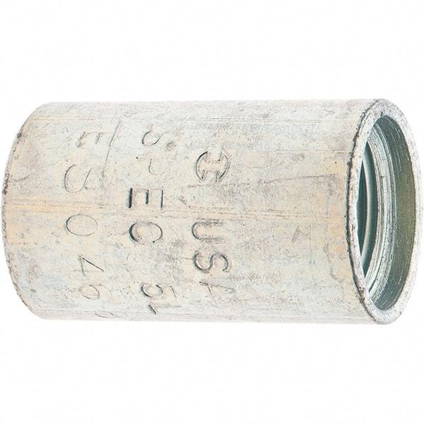 Made in USA - Class 300, 3/4" Galvanized Pipe Coupling - Threaded, Steel - Exact Tool & Supply