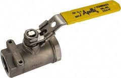 Apollo - 3/4" Pipe, Standard Port, Stainless Steel Standard Ball Valve - 2 Piece, NPT Ends, Locking Lever Handle, 600 WOG, 150 WSP - Exact Tool & Supply