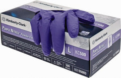 Kimtech - Size L, 6 mil, Medical Grade, Powder Free Nitrile Disposable Gloves - Exact Tool & Supply