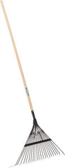 UnionTools - Landscape Rake with 48" Straight Wood Handle - 23" Blade Width, 22 Tines, 22" Tine Length - Exact Tool & Supply