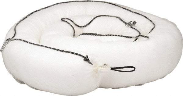 PRO-SAFE - 65 Gal, 10' Long, 8" Diam, Polypropylene Boom - Oil Only, White - Exact Tool & Supply