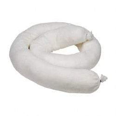 PRO-SAFE - 14 Gal, 4' Long, 3" Diam, Polypropylene Sock - Oil Only, White - Exact Tool & Supply