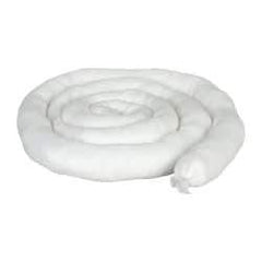 PRO-SAFE - 12 Gal, 10' Long, 3" Diam, Polypropylene Sock - Oil Only, White - Exact Tool & Supply