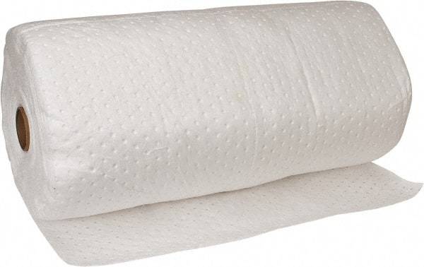 PRO-SAFE - 61 Gal Capacity per Package, Oil Only Roll - 150' Long x 30" Wide, White, Polypropylene - Exact Tool & Supply