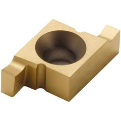 Seco - 13914NR FG Grade CP500, 0.139" Cutting Width Carbide Grooving Insert - 0.139" Max Depth of Cut, Right Hand, TiAlN/TiN Finish - Exact Tool & Supply
